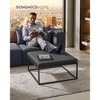 LUIZ Collection - Ottoman, Square Coffee Table, Footstool, Reversible Top, Padded Seat, Side Table, Minimalist - 2 of 4