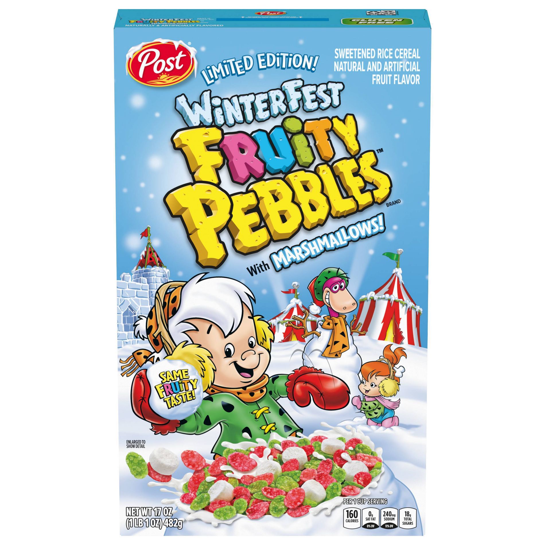 PEBBLES Winterfest Fruity Pebbles with Marshmallows Breakfast Cereal - 17oz
