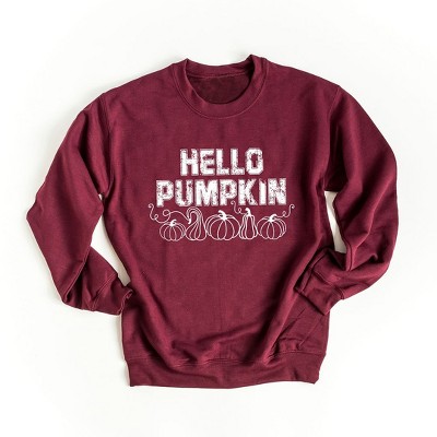 Simply Sage Market Women's Graphic Sweatshirt Hello Pumpkin Distressed