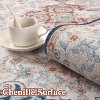 Vintage Area Rug Distressed Floral Print Carpet Runner Rug Washable Rug Stain Resistant Runner Rug with Non-Slip Backing - 3 of 4