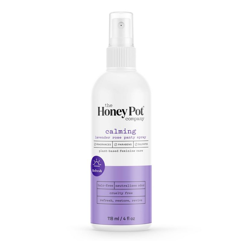 The Honey Pot Company, Refreshing Lavender Rose Panty and Body Plant-Derived Deodorant Spray - 4 fl oz, 1 of 13