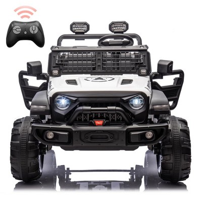 2 Seaters Kids Ride On Truck with Remote Control,20“ Large Seat Ride On Car for Toddlers