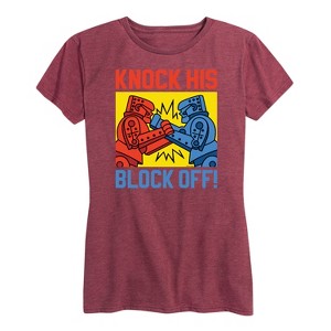 Women's - Rock 'Em Sock 'Em Robots - Knock His Block Off Short Sleeve Graphic T-Shirt - 1 of 4