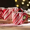 4.5"H Sullivans Christmas Merry Christmas Mug Set of 4  Red-White - 3 of 4