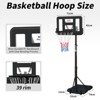 DSVIMOY Basketball Hoop with Adjustable Height, Outdoor Basketball Stand, Portable Basketball Stand, Black, 40"*29"*120" - 3 of 4