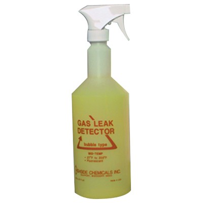 Highside Chemicals Mid-Temp Gas Leak Detector, 32-Oz. Sprayer Bottle in Yellow