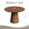 SpassWay 31.5"H Round Wood Dining Table Kitchen Table Conference Table with Pedestal - 4 of 4