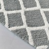 Diamond Pattern High Pile Tufted Indoor Bath Rug, Modern Style Heavyweight Fabric Bath Rug for Year Round Use - 4 of 4