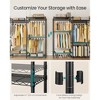 SONGMICS Garment Rack, Heavy-Duty Clothes Rack, Portable Closet Rack, Clothing Rack with Adjustable Mesh Shelves and Hanging Rails, Ink Black - 3 of 4
