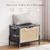 Acekool Rattan Storage Bench - Lift Top Entryway Organizer with Safety Hinges - 3 of 4