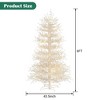 SeaCamel 6FT Pre-Lit Aspen Fir Artificial Christmas Tree - 623 Snow Flocked Tips, 420 Warm White LEDs, Hinged for Holiday Home & Party Decor - 3 of 4
