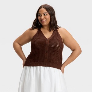 Women's Crochet Vest - A New Day™ - 1 of 3