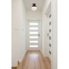 Elegant Lighting Eclipse 1 Light Black Flush Mount With Frosted White Glass - 2 of 4