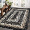 Braided Print Area Rug - Non-Slip Rustic Carpet for Living Room, Bedroom, Nursery - Aesthetic Distressed Accent Mat - 2 of 4