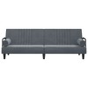 vidaXL Sofa Bed Dark Grey Velvet, Plywood, Foam Large - 3 of 4
