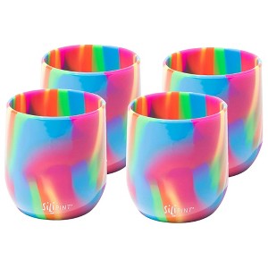 Silipint: Silicone 12oz Stemless Wine Glasses: 4 Pack Hippie Hops - 1 of 4