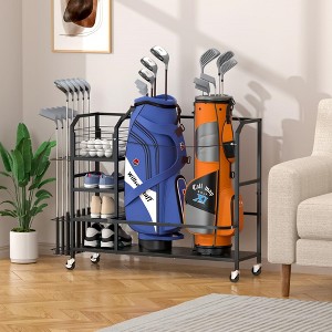 MOEPISY Golf Bag Storage, Big Capacity Golf Bag Organizer for Golf Bag and Equipment Accessories - 1 of 4