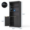 Book Shelf and Bookcase,31.5" Wide Bookshelf with Drawer and Doors,Farmhouse Book Case with Storage,Wood Storage Cabinet with 5 Tier Display Shelves - 2 of 4