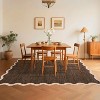 Washable Scalloped Area Rug, Soft Non-Slip Large Area Carpet for Bedroom, Living Room, Dining Room, Nursery, Modern Farmhouse Style - 2 of 4