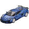 2023 Chevrolet Corvette Z06 Elkhart Lake Blue Metallic Limited Edition 1/64 Diecast Model Car by Mini GT - 2 of 4