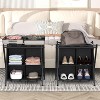 Luggage Rack with storage, Guest Room Folding Suitcase Stands, Holds up to 120 lb, Space Saving Suitcase Holders - 2 of 4