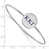 Black Bow Jewelry Sterling Silver Kappa Kappa Gamma Greek Life Bangle Bracelet 7 Inch - 2 of 3