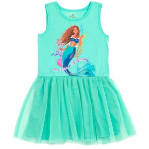 Disney Lilo & Stitch Princess Ariel Girls Tulle Dress Toddler to Big Kid - 1 of 4