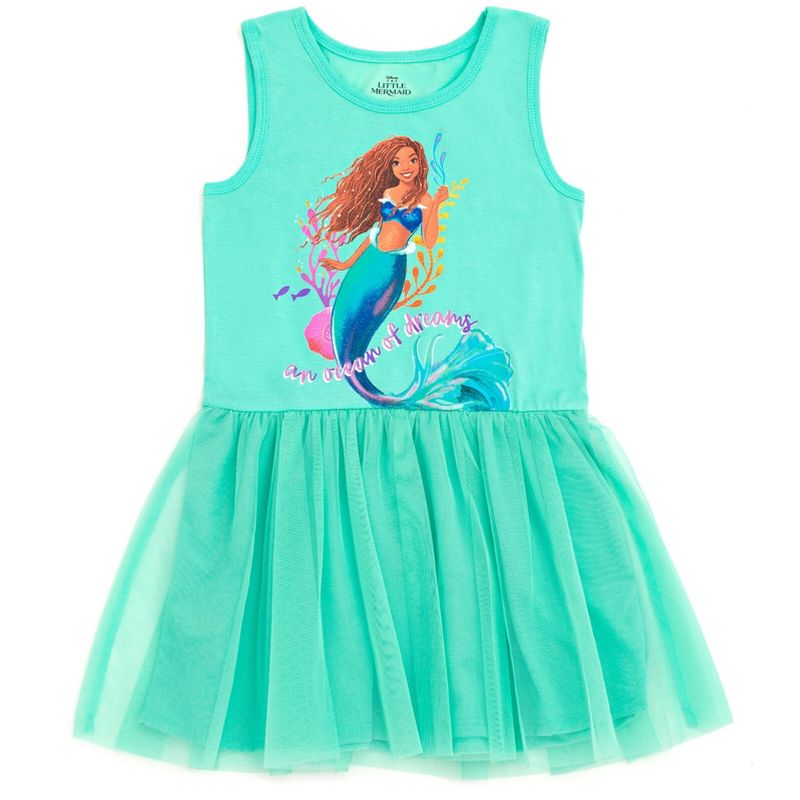 Disney Lilo & Stitch Princess Ariel Girls Tulle Dress Toddler to Big Kid, 1 of 8