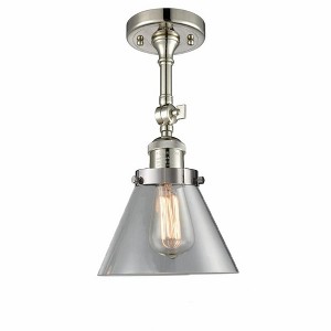 Cone - 1 Light Semi-Flush Mount In Industrial Style-14.5 Inches Tall and 7.75 Inches Wide - 1 of 1