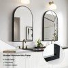 PexFix 36" x 24" Black Modern Wall Mirror Aluminum Alloy Thin-Frame Arched Two-way Bathroom Hanging Mirror For Over Sink Entryway Bedroom Vanity - 4 of 4