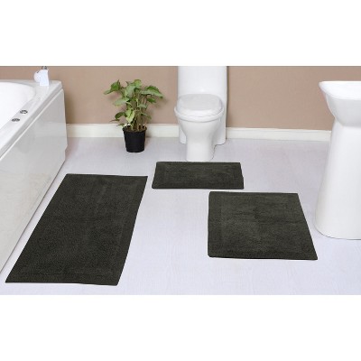 Home Weavers Luxury Collection 100% Cotton Tufted Bathroom Rug Set, Non-Slip Latex Bath Rug Set