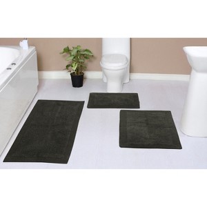 Home Weavers Luxury Collection 100% Cotton Tufted Bathroom Rug Set, Non-Slip Latex Bath Rug Set - 1 of 4