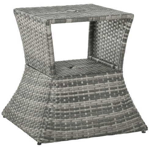 Wicker side best sale table target