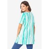 Roaman's Women's Plus Size Studded Tie Dye Tunic - 3 of 4