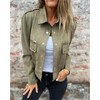 Coolmee Women's Cropped Suede Jacket Trendy Faux Leather Coats Motorcycle Fall Winter Jackets - 2 of 4