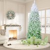 Pencil Christmas Tree Artificial Slim Xmas Trees Skinny Christmas Tree Decorations Fake Flockeds - 2 of 4