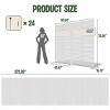 SEVOBAL 6pc Patio Screen Patio Privacy Porch Screen Patio Screens Paged Patio Decorative Screens Patio Screen Decor Outdoor, White, 272.82"*15.75"*72" - 3 of 4