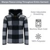 Galaxy J. Come Men's Modern Fit  Heavyweight Polar Fleece Plaid Hoodie With Faux Shearling Lining - 2 of 2