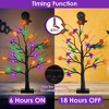 iMountek"2Pack 1.97FT Lighted Halloween Trees with Timer, Adjustable Twigs for Indoor Tabletop Party Decor"Warm Yellow - 3 of 4
