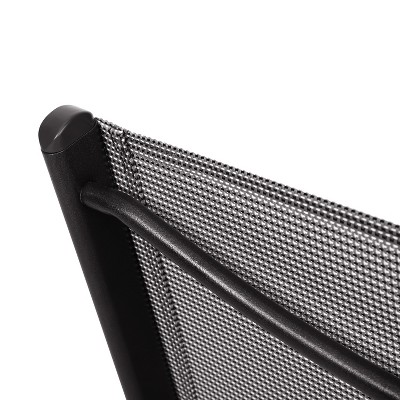 Gray and Black Steel Frame Folding Chairs, Set of 2