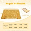 Wikineon Gold Sequin Tablecloth Party Glitter Table Cloth Big Payette 50x102 Inches Table Overlays for Wedding Outdoor Anniversary Holiday Decoration - 3 of 4