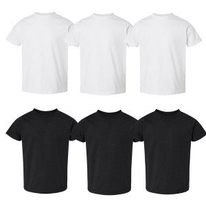 EG PRO Toddler Kids Fine Jersey Tee - 6 Pack Shirts for Child 2T - 6T - 1 of 4