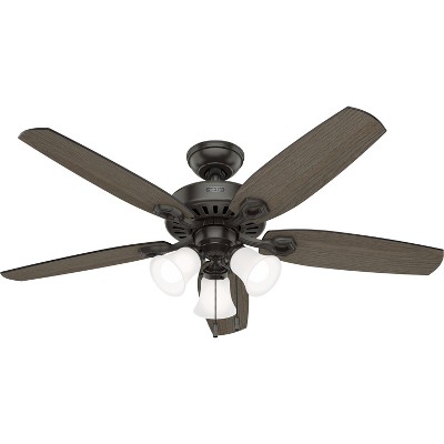 52" Builder Ceiling Fan with Light Kit and Pull Chain (Includes LED Light Bulb) - Hunter Fan