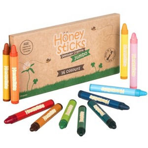 Honeysticks 16ct Jumbo Easy-Grip Non Toxic Crayons - 1 of 3