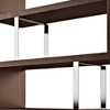 HomeRoots 67" Brown And Silver Metal and Wood Three Tier Etagere Bookcase - 4 of 4