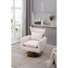 Okak 360 Degree Swivel Accent Chair, Classic Mid-Century Accent Chair with Gold Metal Basefor Living Room - 2 of 4