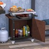 Dracelo Outdoor Grill Cart with Stainless Steel Tabletop, Storage, Patio Kitchen Island with Wheels, Hooks, and Spice Rack - 2 of 4