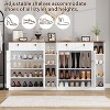 TROPOW Shoe Storage Cabinet with Doors and Drawers, 42'' Tall Modern Shoe Cabinet with 3 Adjustable Shelves and Stable Base, 4-Tier Shoes Rack - 4 of 4