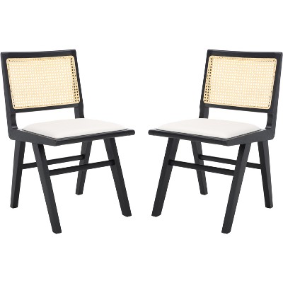 Hattie French Cane Cushion Seat Dining Chair (Set of 2) - SFV4154 - Safavieh Couture