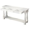 FCH Extended 2-tier Table with Three Drawers and Curved Legs Density Board 163*38.1*86.4cm Vintage White Entryway Table - 4 of 4